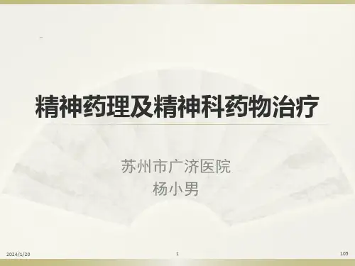精神药理及精神科药物治疗
