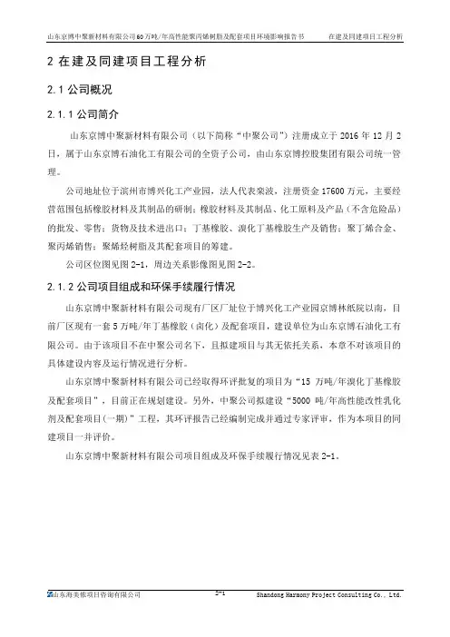 在建及同建项目工程分析