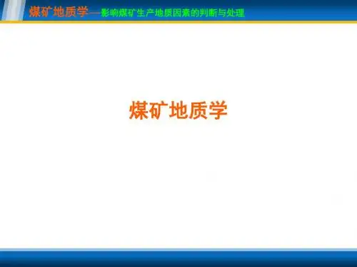 煤矿地质学 第十章：影响煤矿生产地质因素的判断与处理