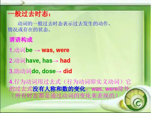 一般过去时写作课件ppt