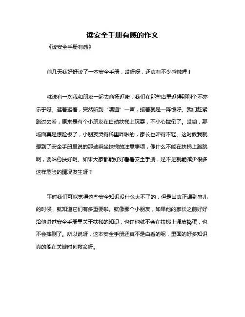 读安全手册有感的作文