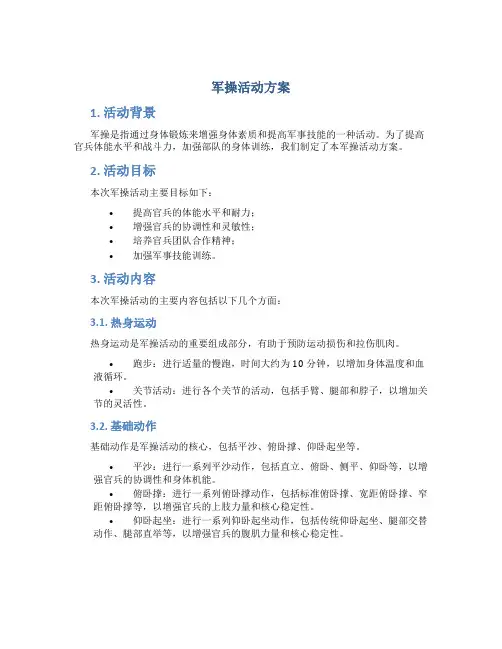 军操活动方案