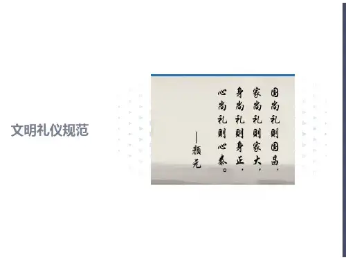 文明礼仪规范PPT