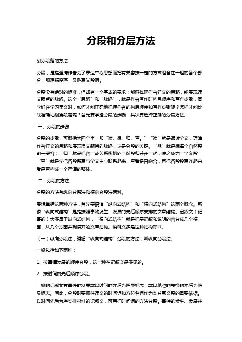 分段和分层方法