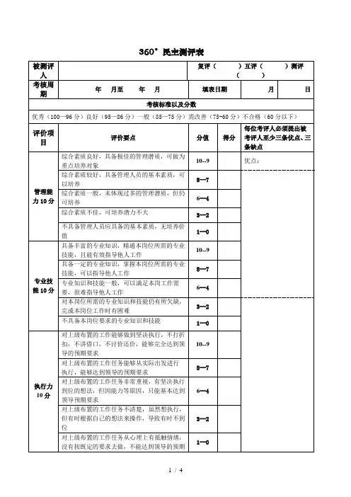 3-360°民主测评表