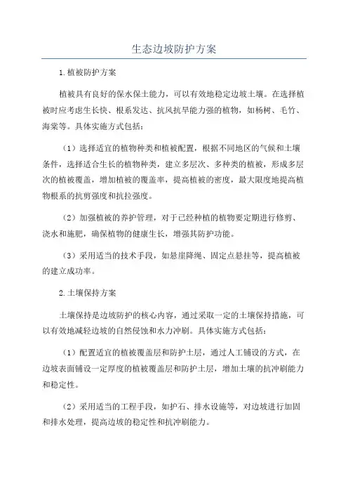 生态边坡防护方案