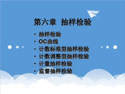 抽样检验-第六章抽样检验课件 精品