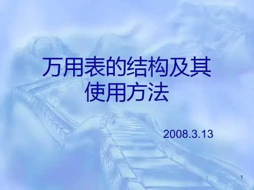 万用表使用说明PPT课件
