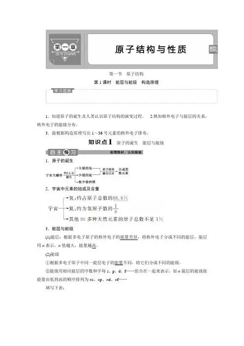 第1课时 能层与能级 构造原理