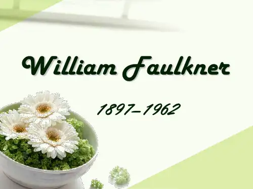 人物介绍：威廉·福克纳 William Faulkner