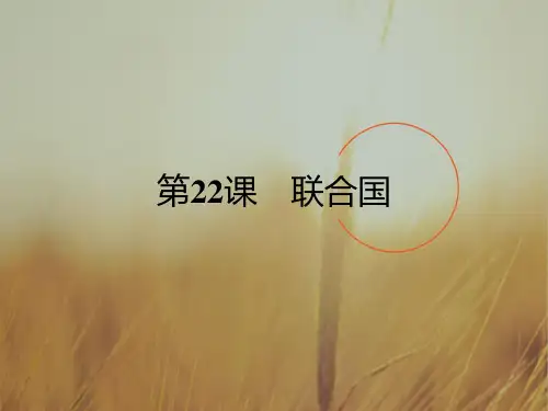 高中历史选修三第6单元第22课 联合国课件1 共25张 精