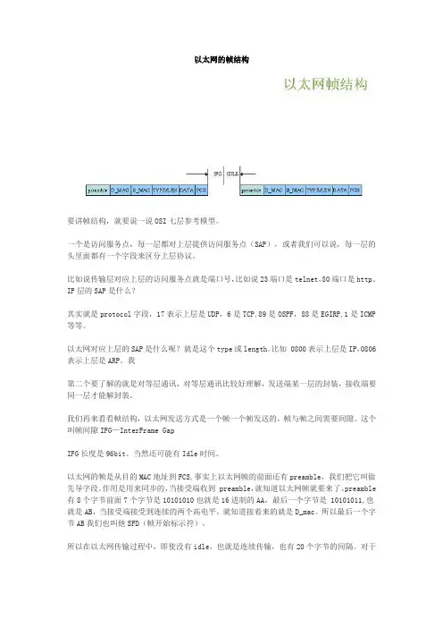 以太网的帧结构
