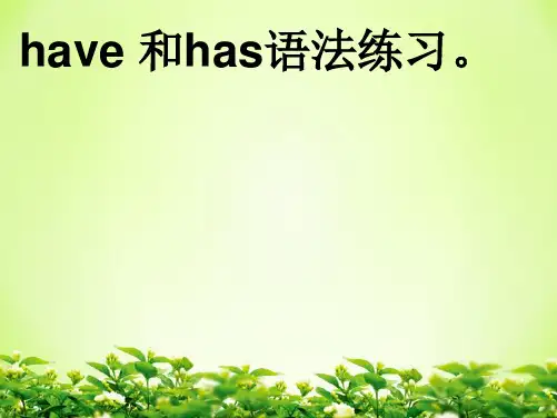 have和has的用法讲解及练习