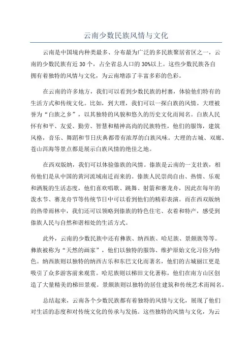 云南少数民族风情与文化
