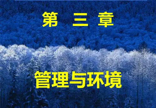 管理学4章(管理与环境)