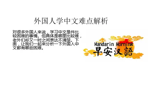 外国人学中文难点解析