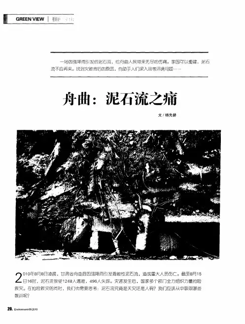 舟曲：泥石流之痛