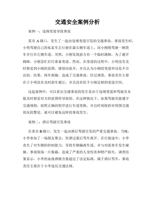交通安全案例分析