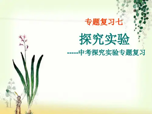 【一线精品】  中考探究实验专题复习最新优秀公开PPT课件