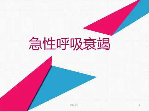 急性呼吸衰竭  ppt课件