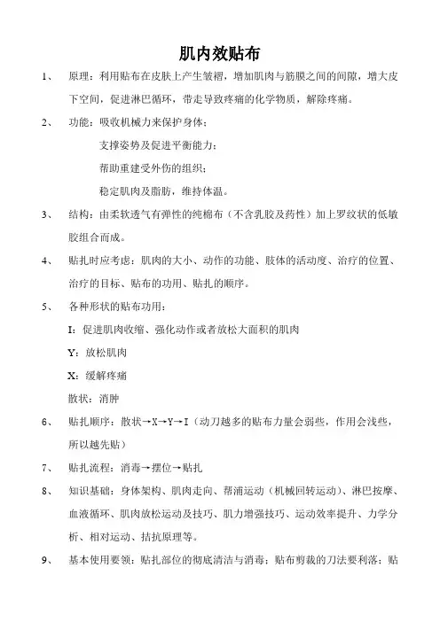 肌内效贴布简介