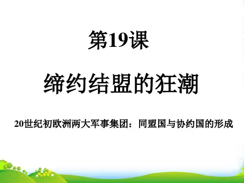 九年级历史上册 第19课 缔约结盟的狂潮课件 北师大版