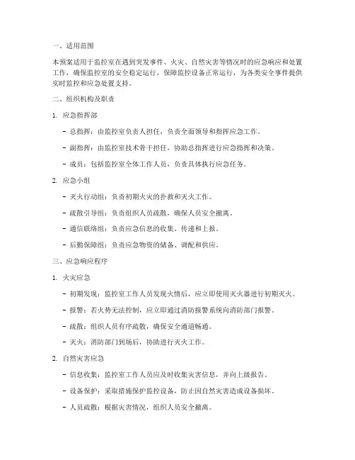 监控室_应急预案