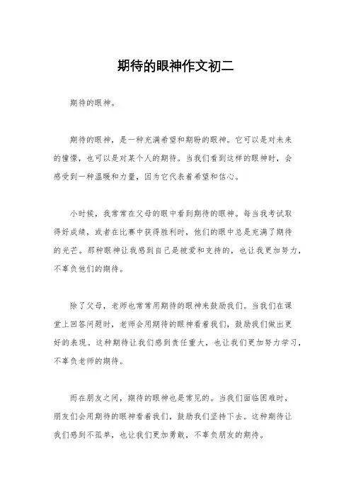 期待的眼神作文初二