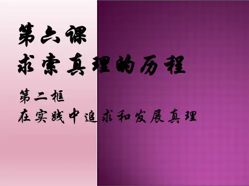 人教版高中政治必修四6.2在实践中追求和发展真理(共25张PPT)(优质推荐版)