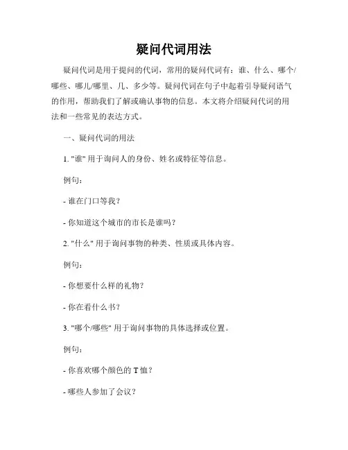 疑问代词用法
