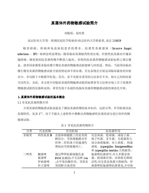 真菌药敏试验简介