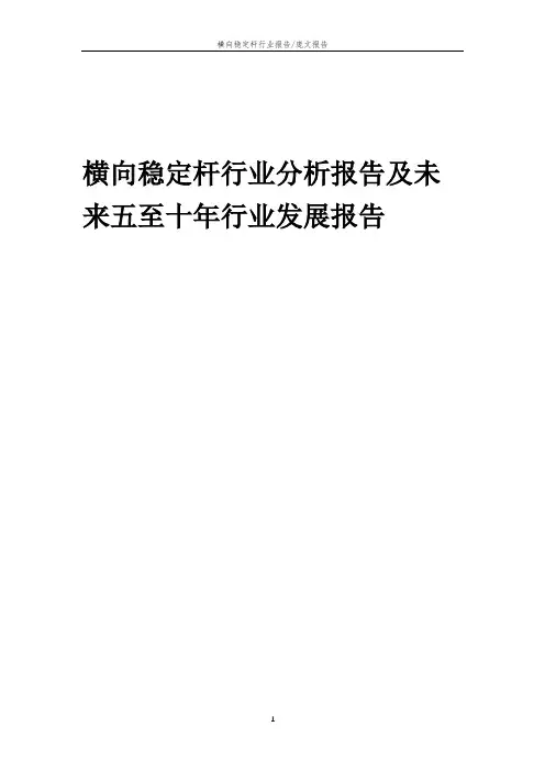 2023年横向稳定杆行业分析报告及未来五至十年行业发展报告