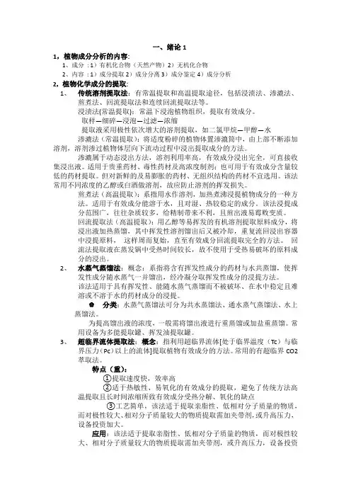 植物成分分析