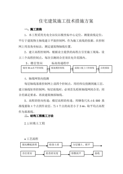 住宅建筑施工技术措施方案