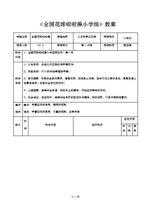 全国花球啦啦操小学组