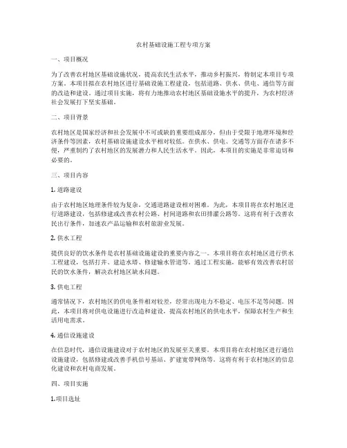 农村基础设施工程专项方案
