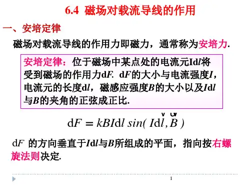 大学物理 磁场对载流导线的作用..