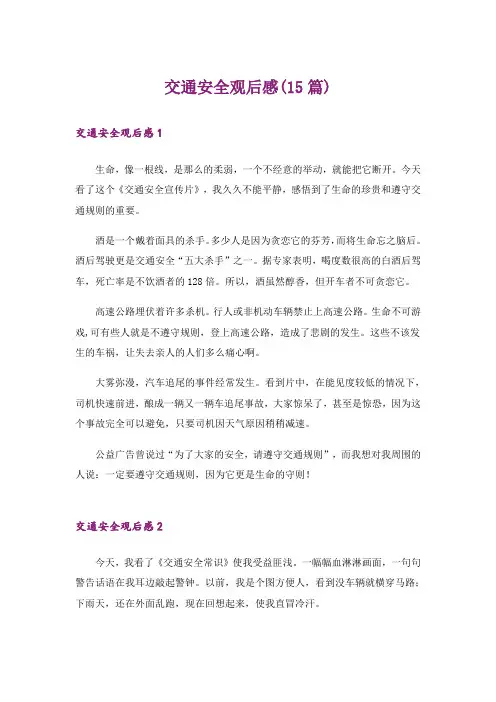 交通安全观后感(15篇)_3