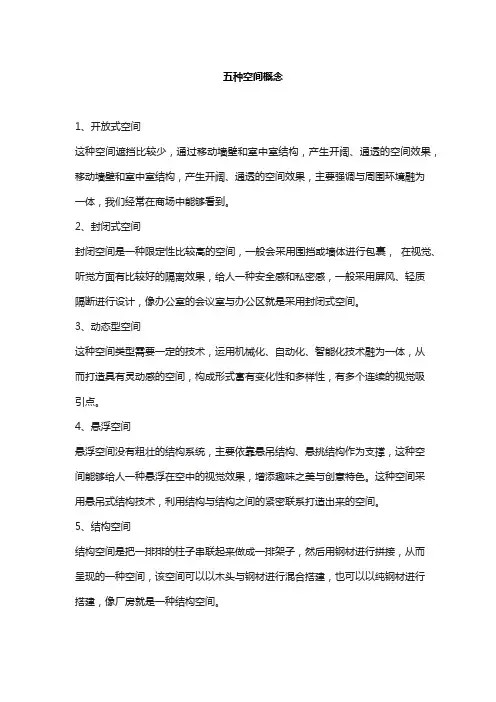 五种空间概念