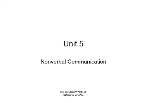 跨文化商务沟通161Unit 5 Nonverbal Communication