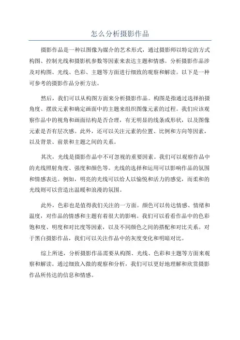 怎么分析摄影作品