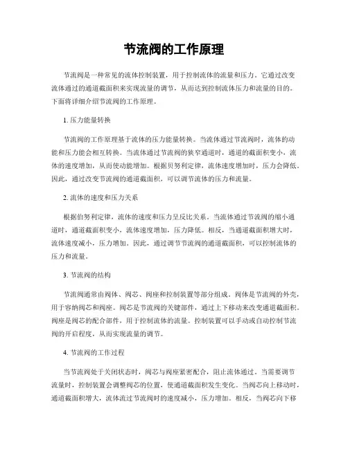 节流阀的工作原理