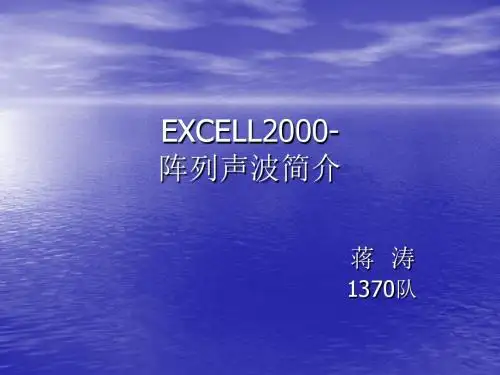 EXCELL2000-阵列声波