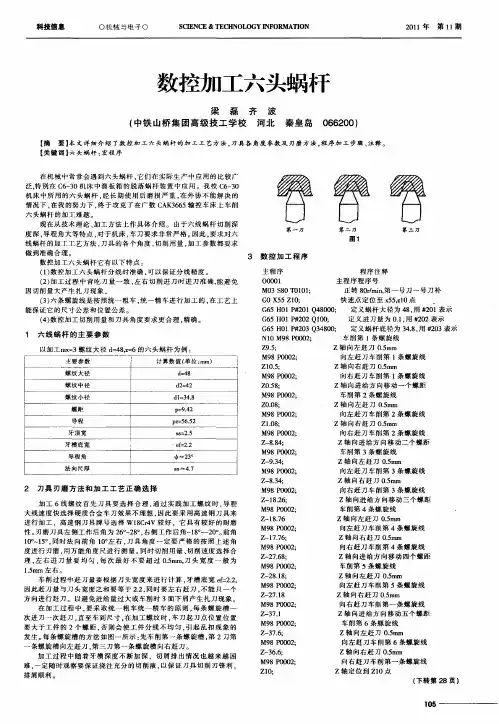 数控加工六头蜗杆