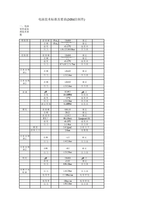 电泳涂装技术规范(SGM061018)