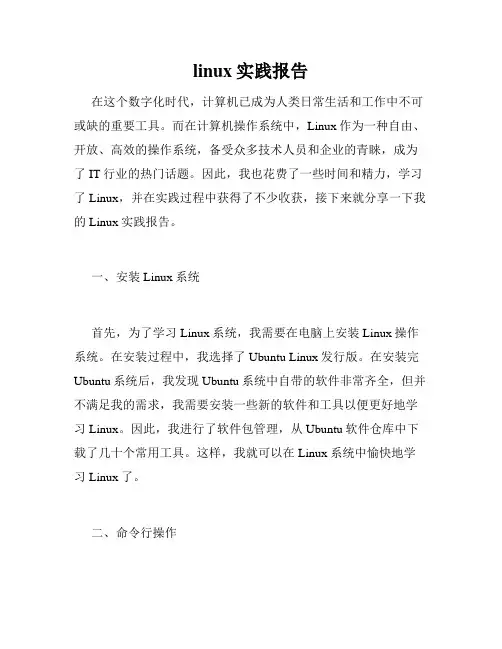 linux实践报告