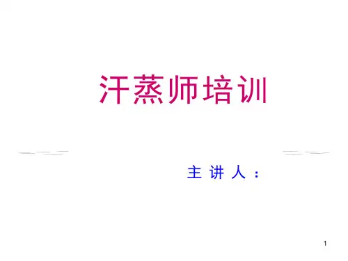 汗蒸参考PPT