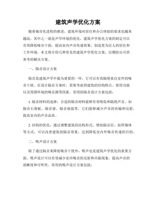 建筑声学优化方案