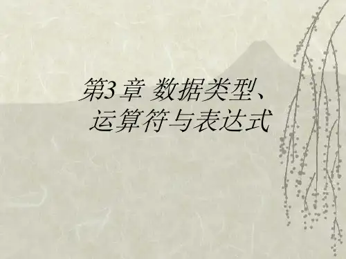 03数据类型、运算符与表达式