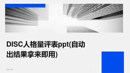 DISC人格量评表ppt(自动出结果拿来即用)